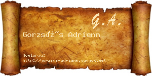 Gorzsás Adrienn névjegykártya